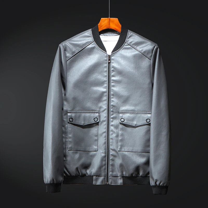 

2018 New brand Leather Jacket Men Coats Brand High Quality PU Outerwear Men Business Winter Male Leather Jacket
