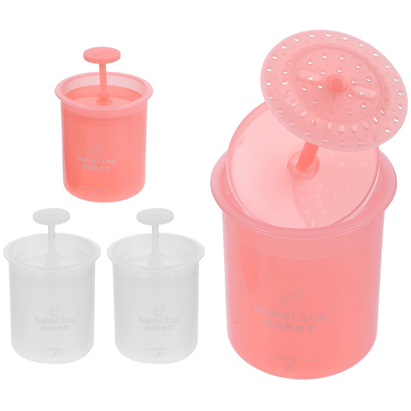 

4 Pcs Bubble Cup Foaming Tools Face Cleanser Maker Body Wash Machine Pp Travel Hand Tool