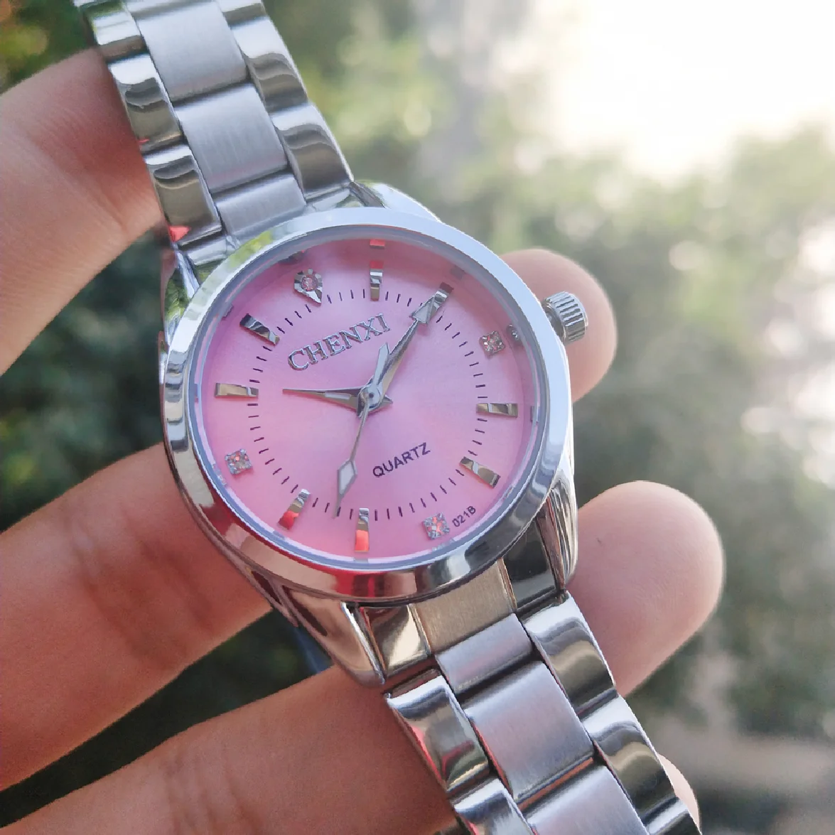 CHENXI Women Luxury Rhinestone Stainless Steel Quartz Watches Lady Business Watch Dress wife gift Wristwatches Relogio Feminino