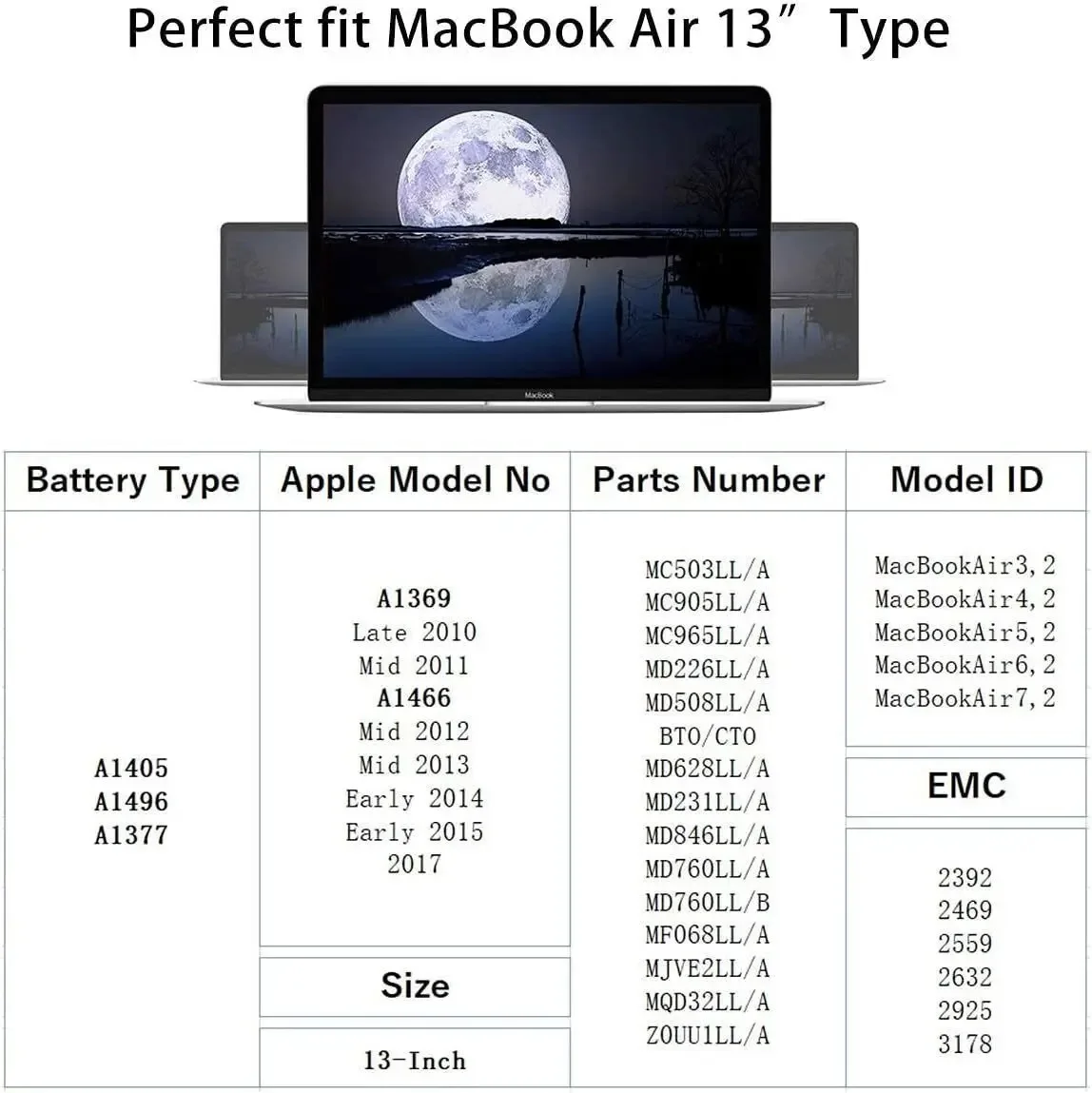 Фото Оригинальный аккумулятор A1466 A1405 для Apple Macbook Air 13 