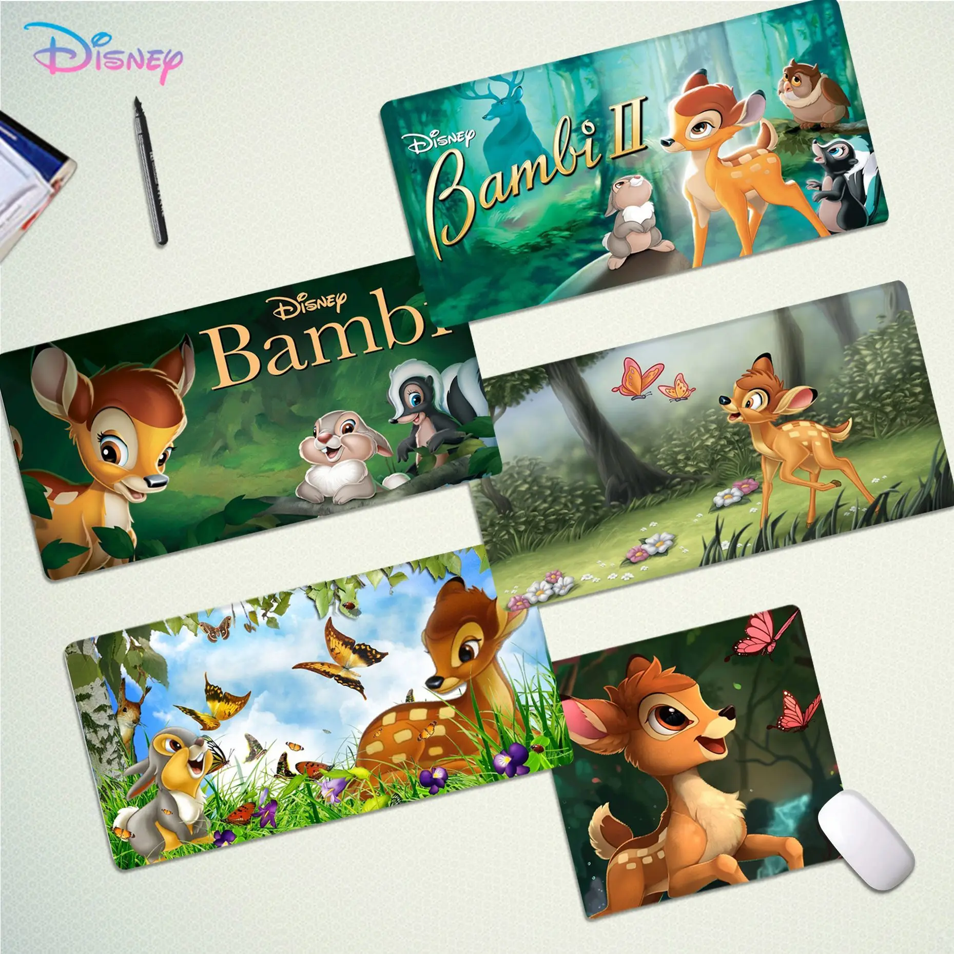 

Disney Bambi Mousepad Beautiful large gaming mousepad L XL XXL gamer mouse pad Size for Game Keyboard Pad for Gamer