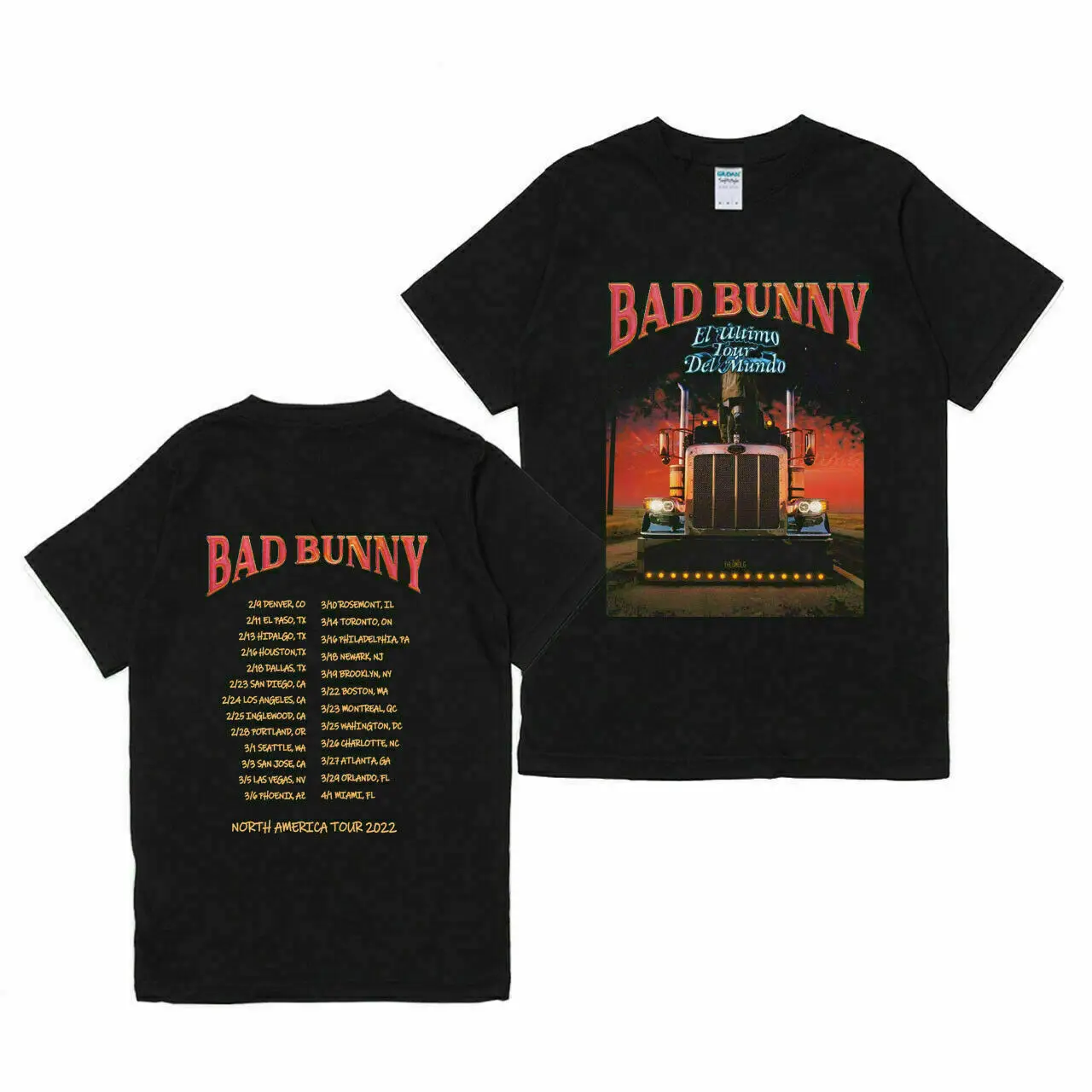 

Bad Bunny El ultimo Tour Del Mundo American 2022 T-Shirt Gift