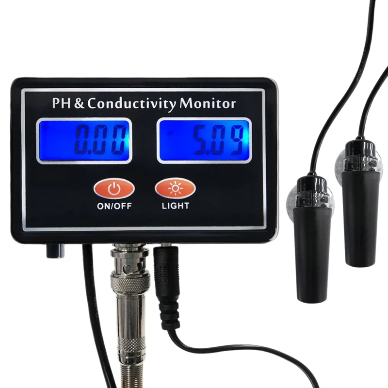 

2 In 1 Digital Online PH EC Monitor Conductivity Water Quality Tester Monitoring For Fish Tank Aquarium