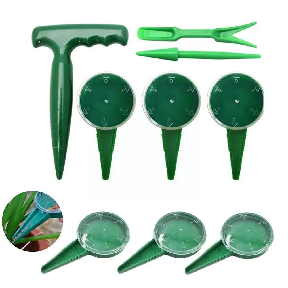 

4/6 Pcs Sowing Seeds Dispenser Set Adjustable Handheld Sowing Seed Hand Tool Sowing Seeder Tool Kit For Flowers Vegetable U3V8