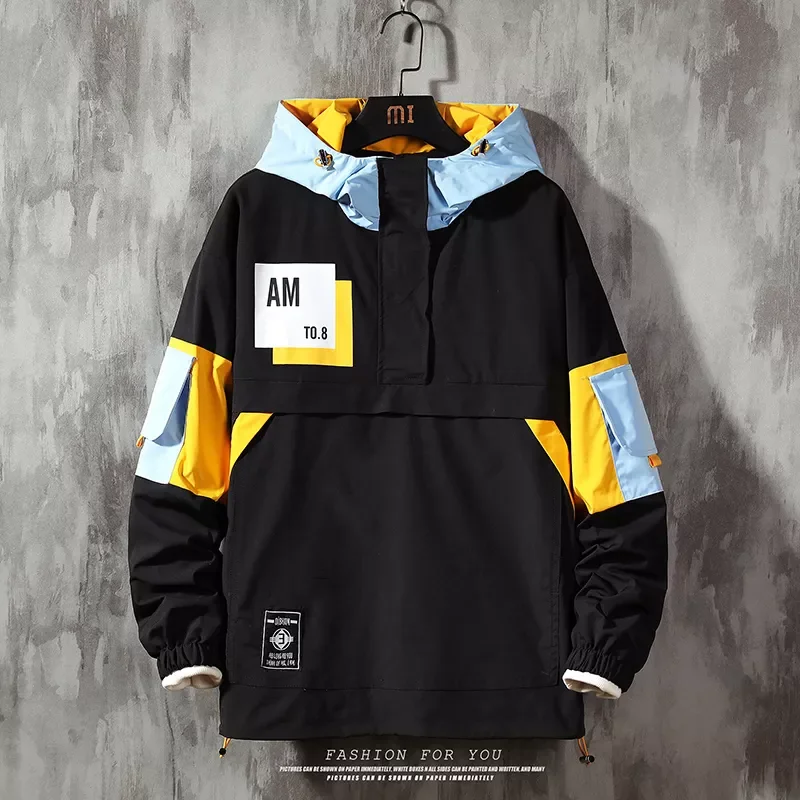 

NEW 2023 New Spring Men's Jacket Fashion Casual Streetwear Hoodie Jacket Men Waterproof Clothes Mens Windbreaker Coat Male O