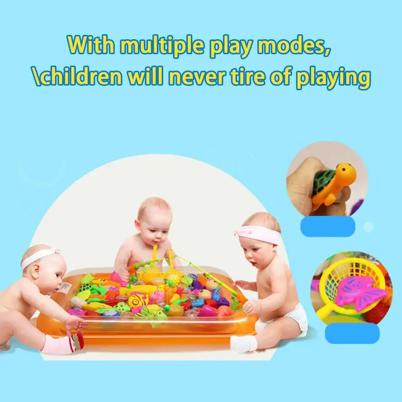 Магнитная удочка игрушка для ванны водной малышей игрушки рыбы детей возраст 3 4 5