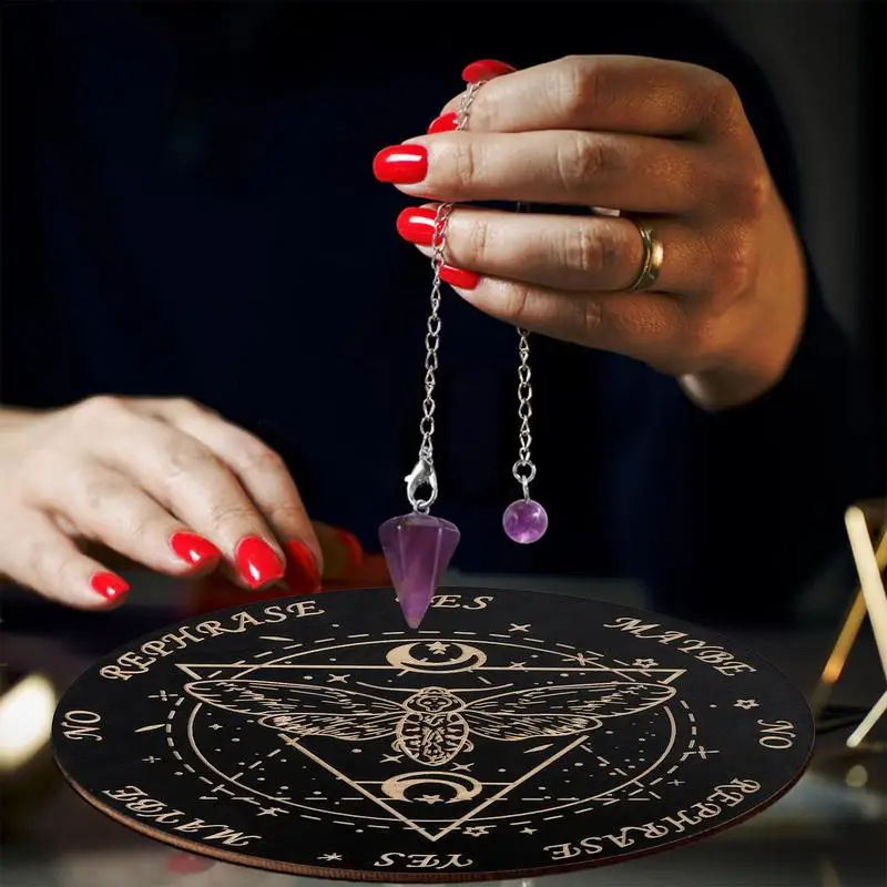 Деревянная спиртовая доска Ouija с буквами маятниковая для подвешивания удачи