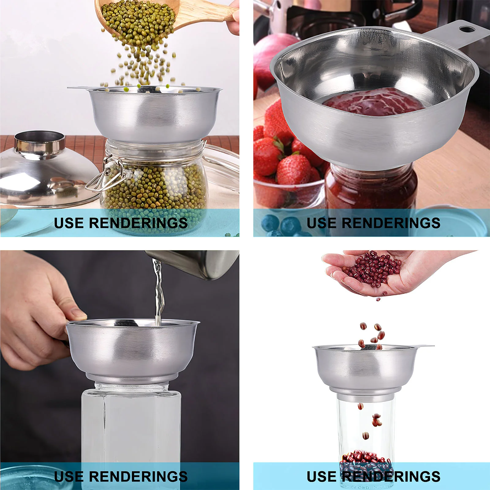 Воронка из нержавеющей стали кухонный гаджет воронка для джема канель с широким