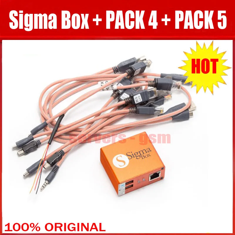2022 новейшая оригинальная Sigma box с 9 кабелями активацией + Pack4 Pack5 новое обновление