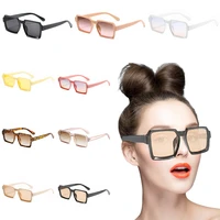 square sunglasses women rectangle luxury brand designer sun glasses for female gradient clear large lens unisex sunglasses