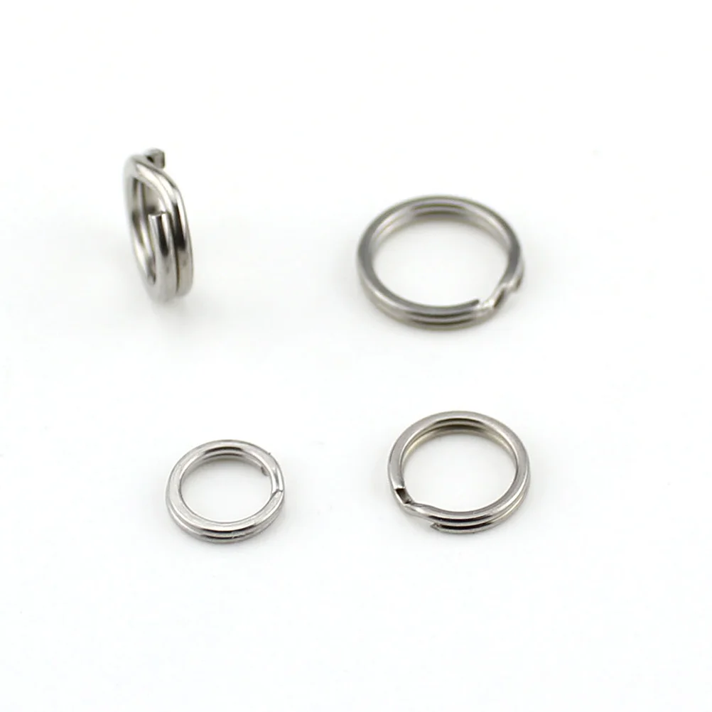 

200pcs Stainless Steel Double Rings Fishing Lures Hook Connector Lures Tackle