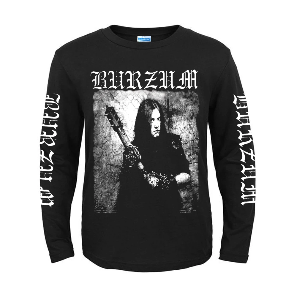 

8 Designs Demon 666 Norway Burzum Band Rock Brand Long Sleeve Shirt Fitness Hardrock Heavy Dark Metal Cotton Print Illustration