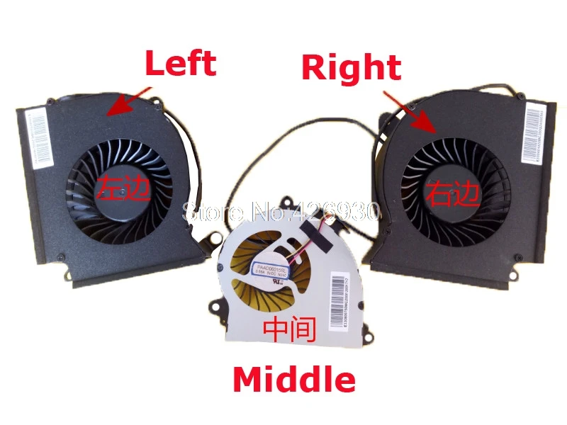 

CPU Cooling Fan For MSI GT80 GT80S GT83 GT83VR 1812 218 VGA-A-B PAAD06015SL N360 PABD19735BM N368 N367