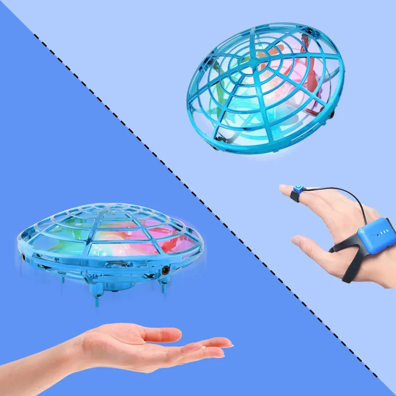 

Mini Watch RC UFO Drone With Light Gesture Sensing Quadcopter Anti-collision Flying Ball Helicopter Drones Toys for children