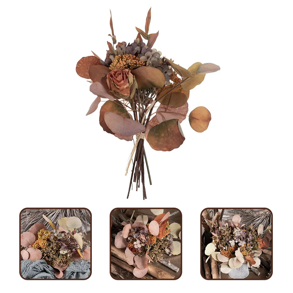 

Flower Dried Stems Fake Artificial Stem Bouquet Roses Rose Faux Vase Floral Fordry Branches Palm Stalks Tablesilk Centerpiece