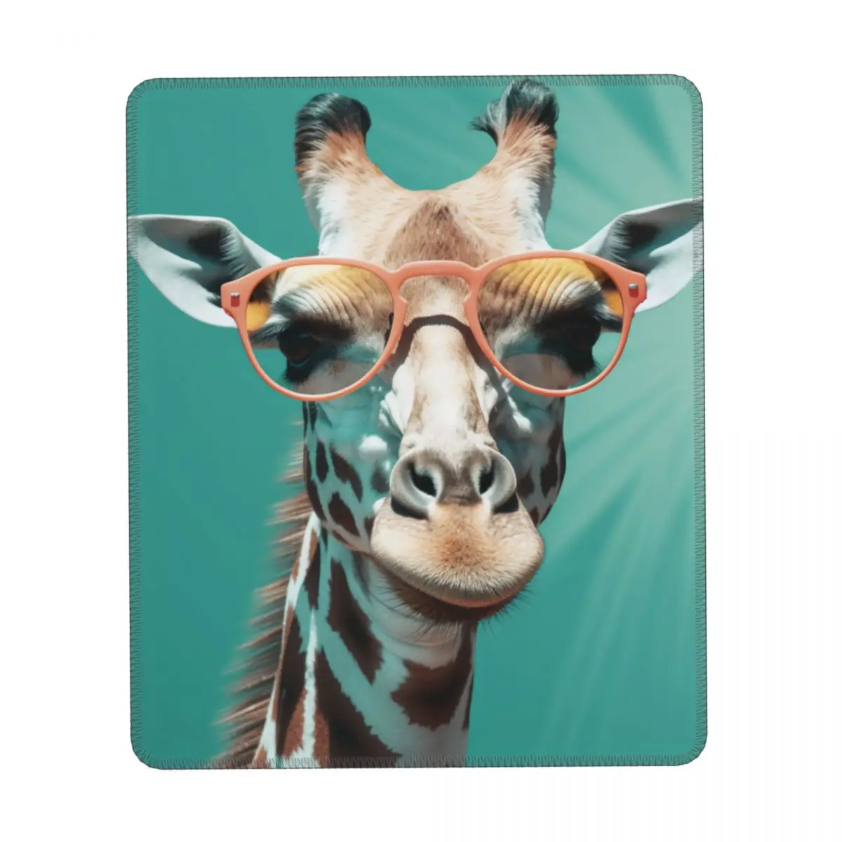

Giraffe Vertical Print Mouse Pad Graphic Illustration Sunglasses Rubber Desktop Mousepad Anti Fatigue Rertro Cute Mouse Pads