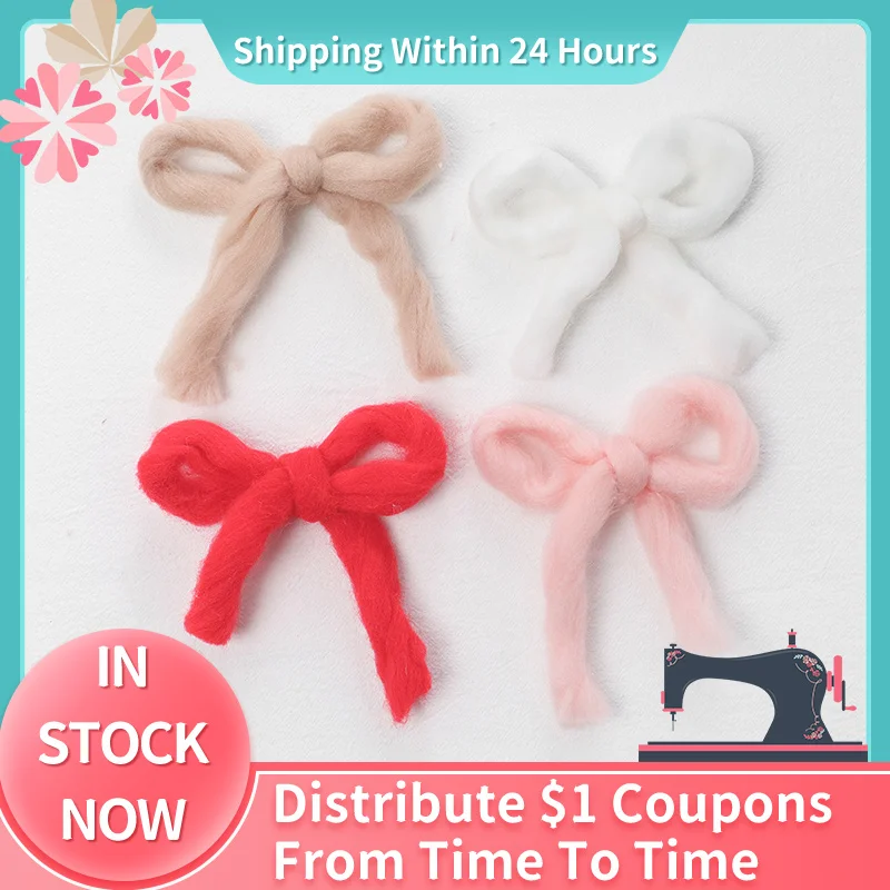 

1PCS Pink Satin Ribbon Bows Decoration Packages Gift Small Flower For Craft Wedding Bow Birth DIY Lace Decoration Wholesale
