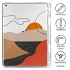 Чехол для iPad Pro 12.9 2021 Pro 12 9 2020 2018 чехол для планшета с узором заката Прозрачный ударопрочный защитный чехол со слотом для карандаша чехол