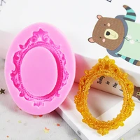 mirror frame carved photo frame aromatherapy car pendant candle fragrance stone pendulum accessories silicone mold