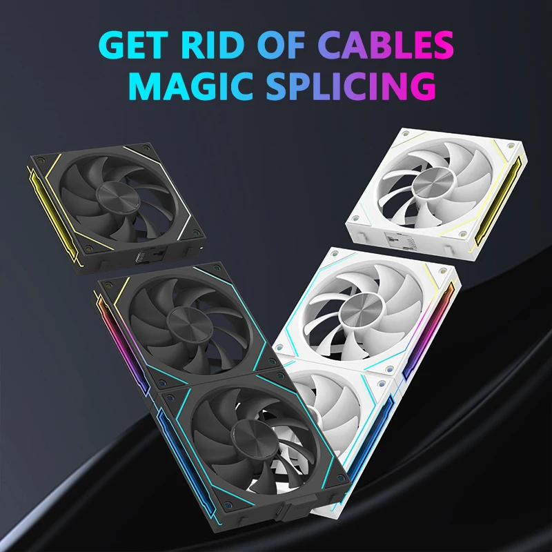 Модульный беспроводной комбинированный охлаждающий вентилятор JUMPEAK SM120 240 мм 360 120