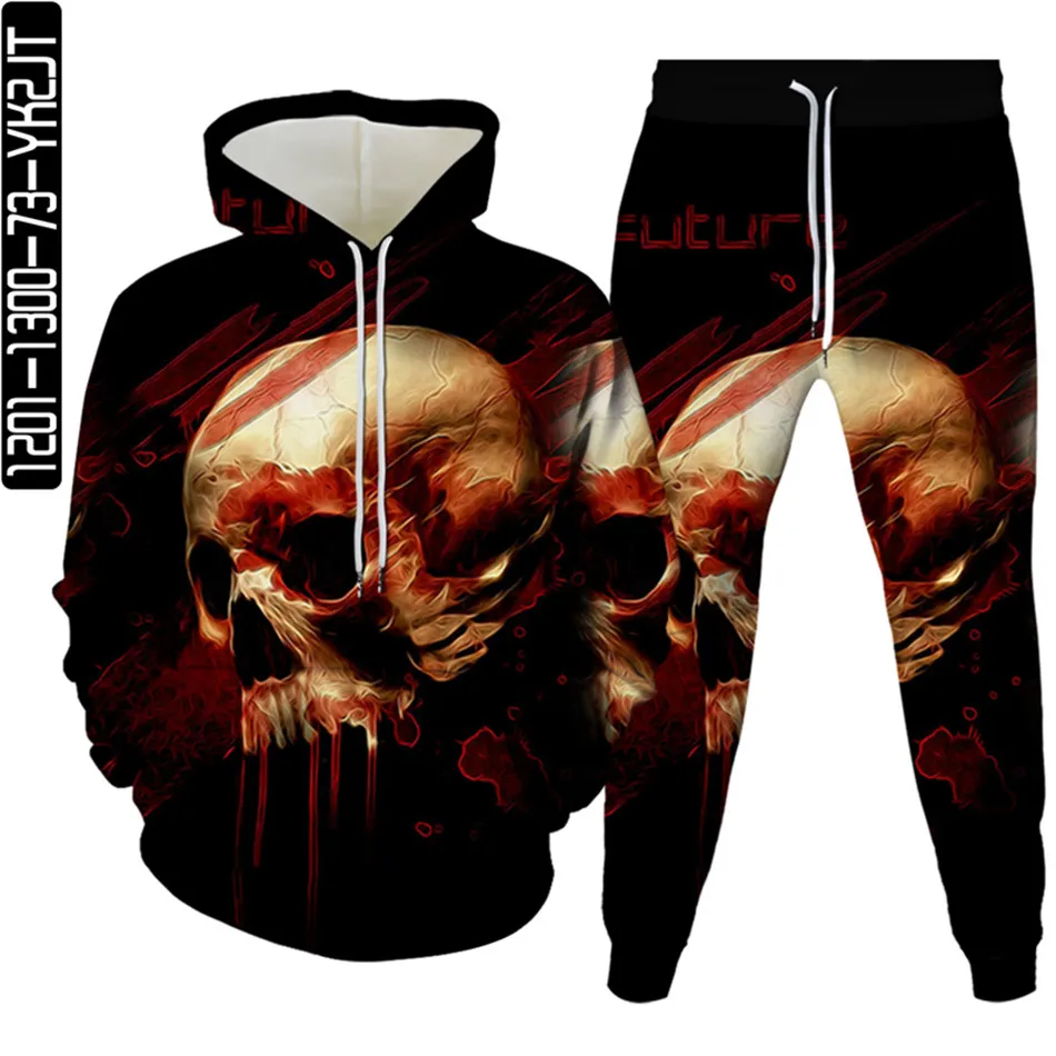 Комплект спортивной одежды для мужчин и женщин модный костюм в стиле панк худи с