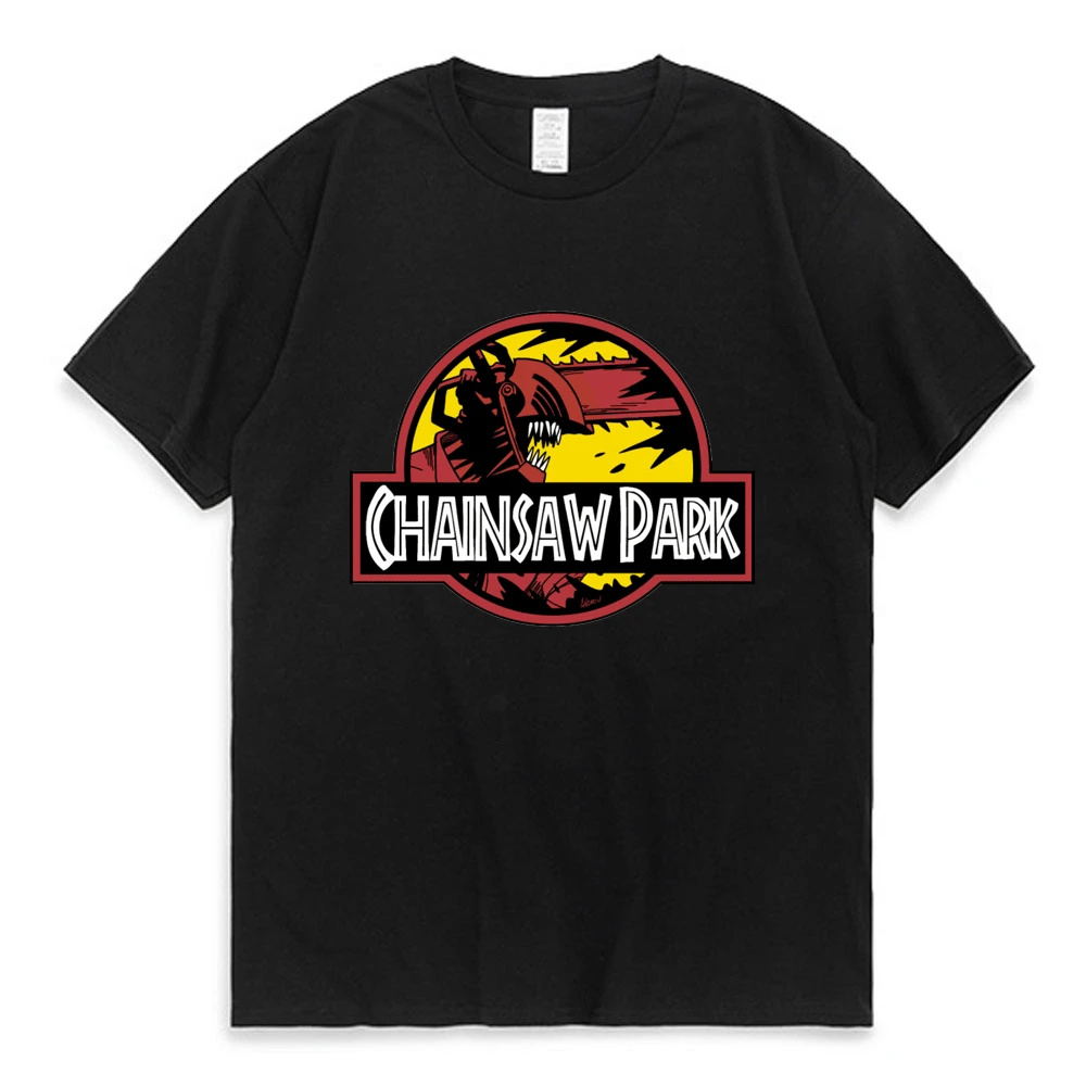

Japanese Anime Chainsaw Man Park Denji Graphic Short Sleeve T Shirts Men's Women's 100% Cotton Casual T-shirt Streetwear Tees