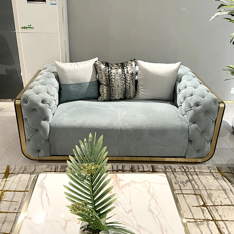 Современный итальянский роскошный диван под заказ Матовый кожаный большой