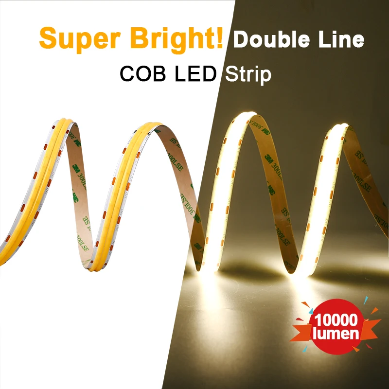 

COXO Двухрядная Светодиодная Лента COB 600LED/м 5м