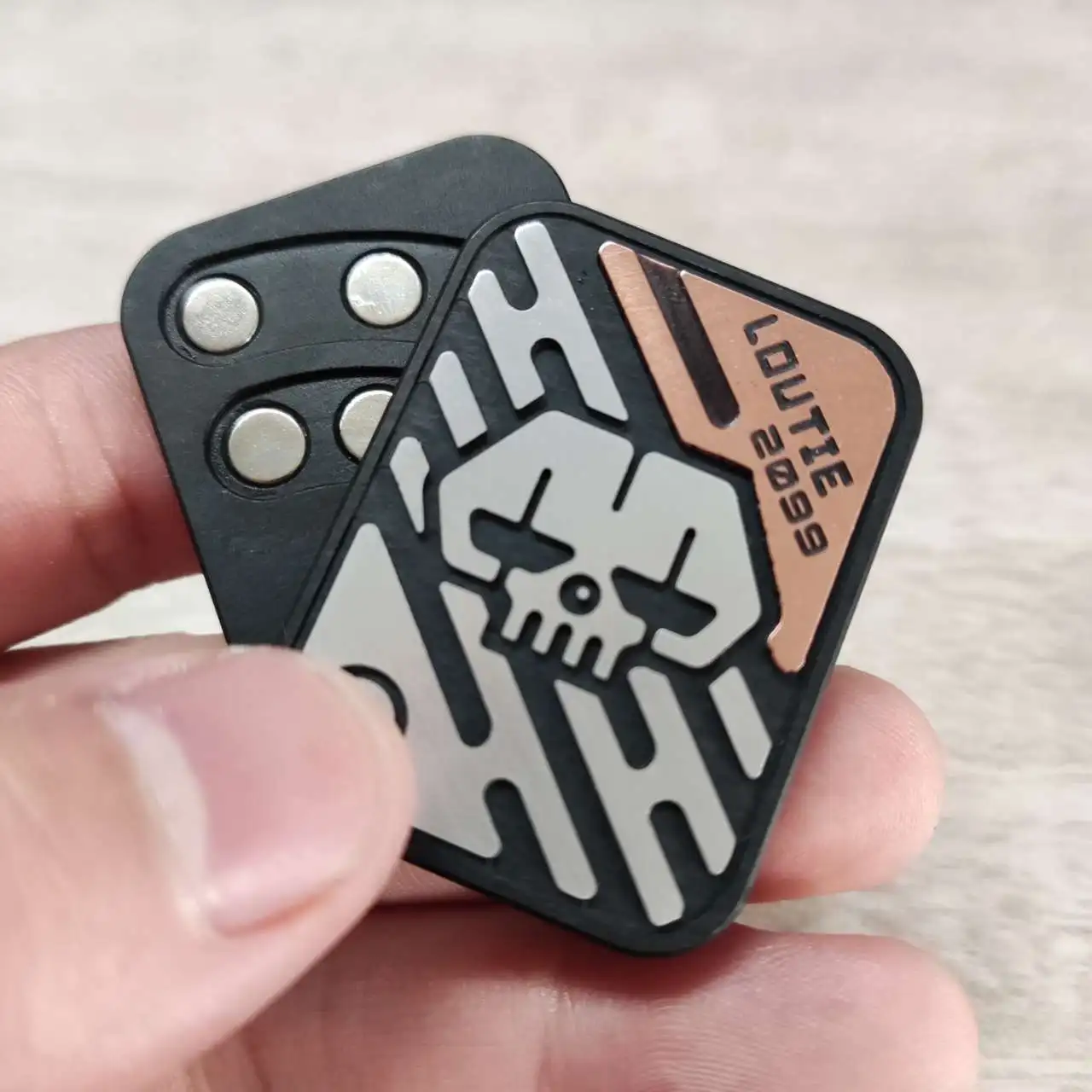 unzip block Card Shuffle Tactile Coin Decompression Toy Spinning Adult EDC Entertainment Toy Fingertip Magnetic Building Block