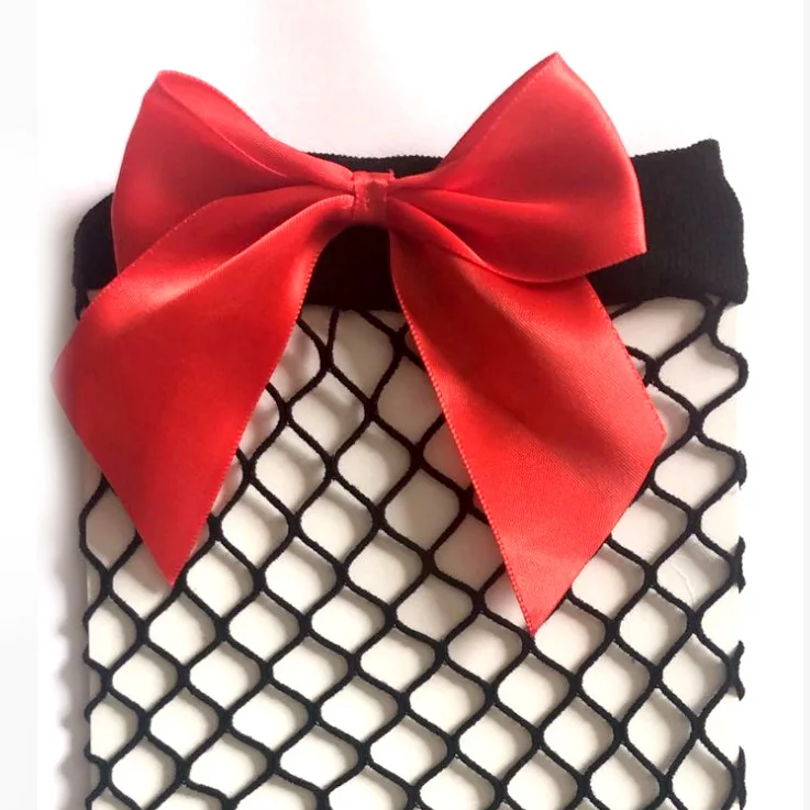 

Женские Дышащие сетчатые носки в стиле Харадзюку, шикарная уличная одежда, сексуальные ажурные сетчатые носки с бантом для девушек