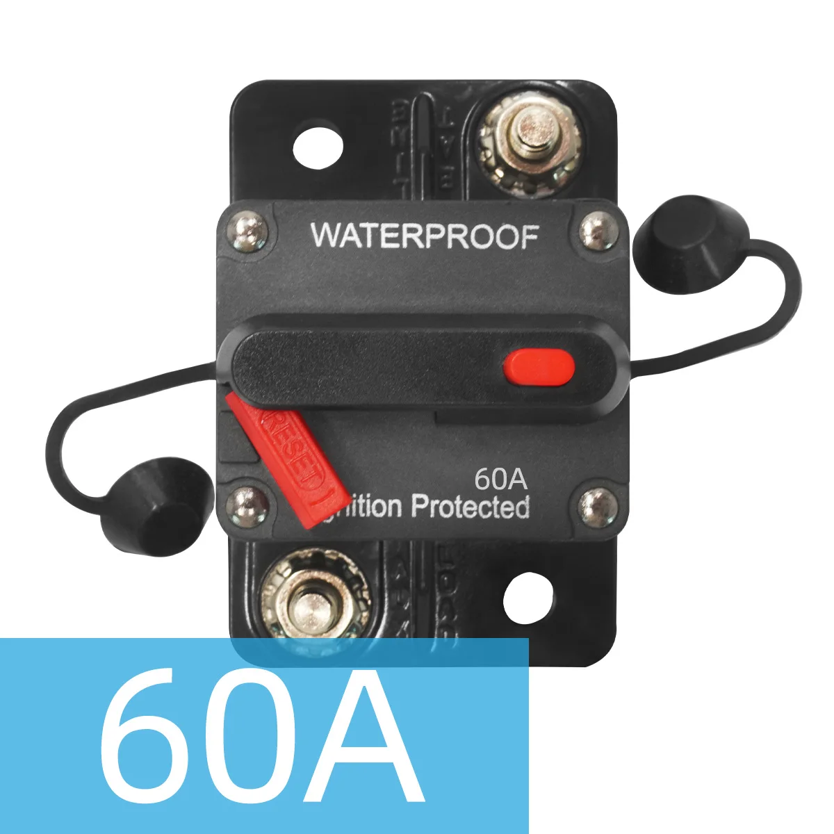 

1 шт. автоматический выключатель с ручным сбросом, водонепроницаемый автоматический выключатель для автомобильной аудиосистем...