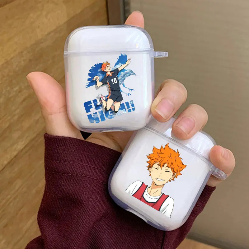 Милый чехол для наушников с японским аниме Oya Haikyuu люблю волейбол AirPods 12 3 Pro