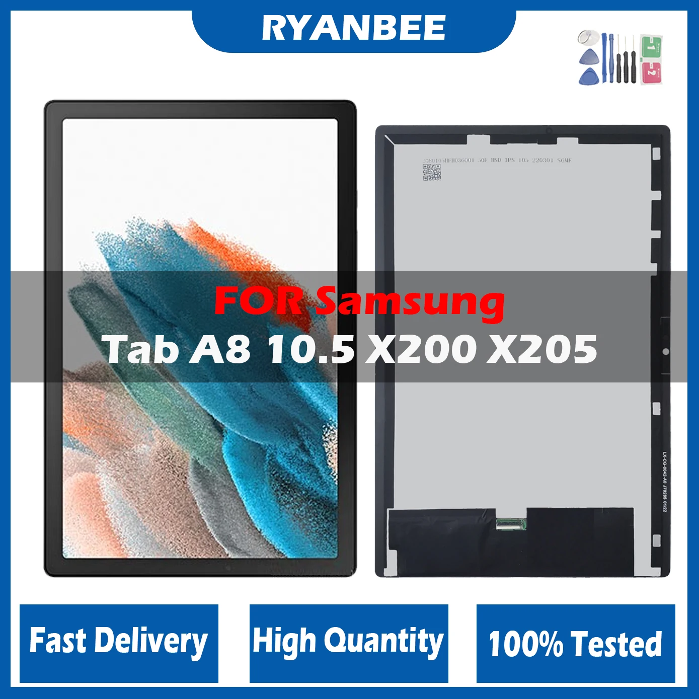 

10,5 ''Оригинальный ЖК-дисплей для Samsung Galaxy Tab A8 10,5 2021 SM-X200 X205 X205C ЖК-сенсорный экран дигитайзер сенсорная панель в сборе