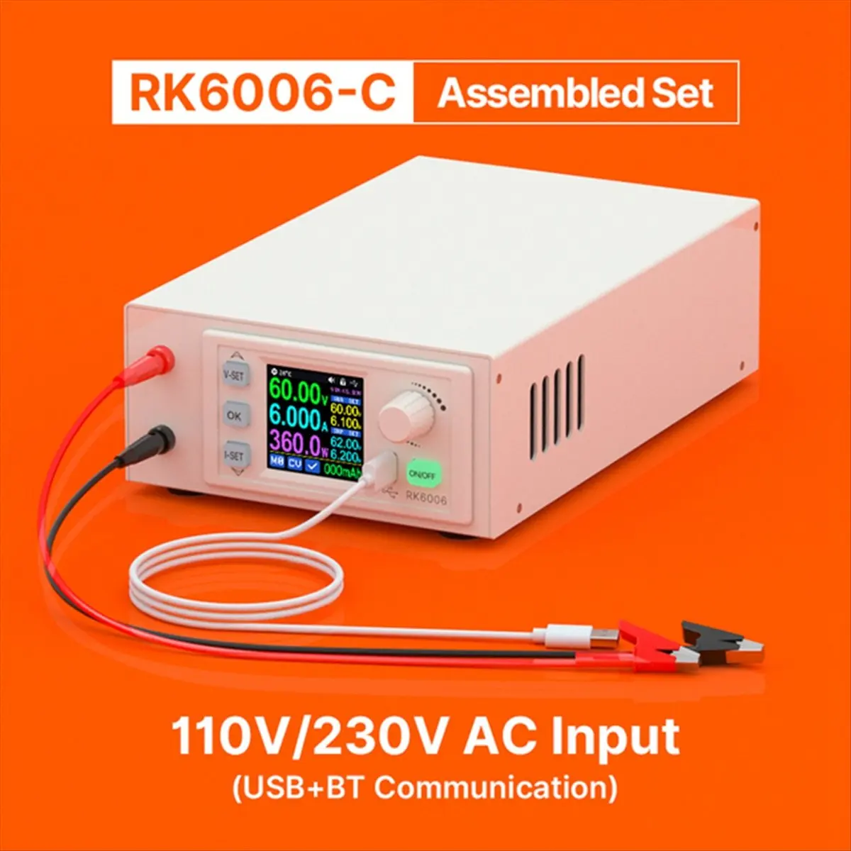 【ABUB】 RK6006-C 60В 6А 4-разрядный регулируемый цифровой стабилизированный лабораторный блок питания переменногопостоянного тока для зарядки аккумуляторов (art.: 3920dc961b003) - 3920dc961b003