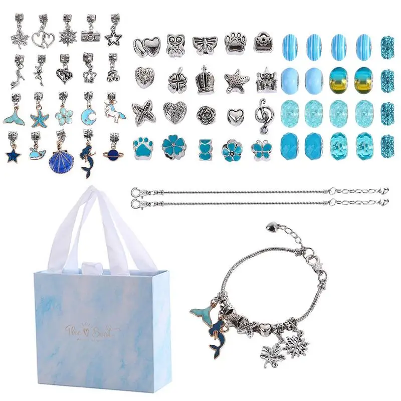 

Charm Bracelet Making Kit For Girls Colorful Beads For DIY Friendship Bracelets Beads Bangle Bracelet Making Kit For Beginners