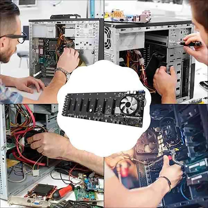 Семейная материнская плата для майнинга BTC с процессором G530 + вентилятором 128G SSD