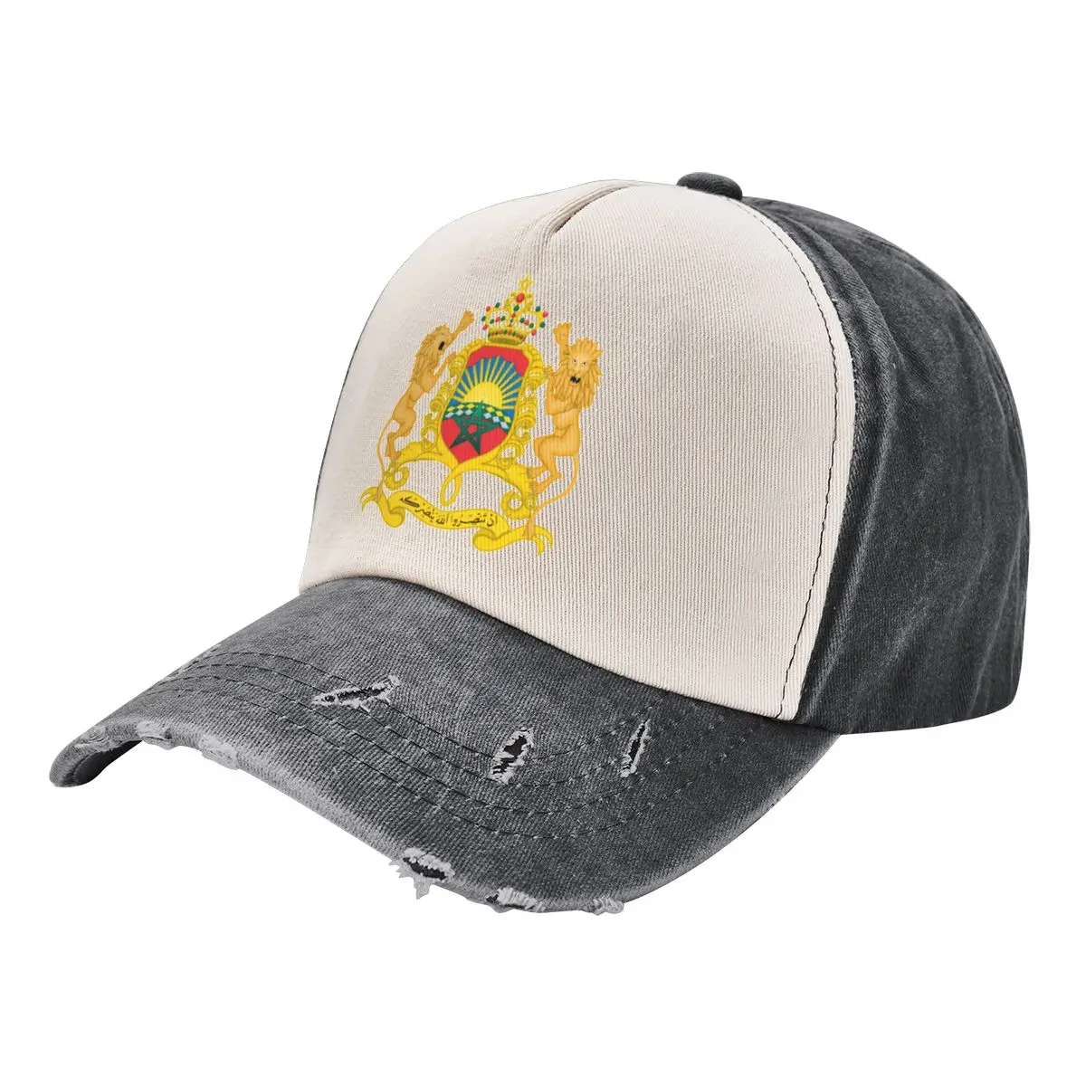 

Kingdom Of Morocco Caps Merchandise Vintage Distressed Cotton Moroccan Patriotic Headwear Dad Hat Adjustable