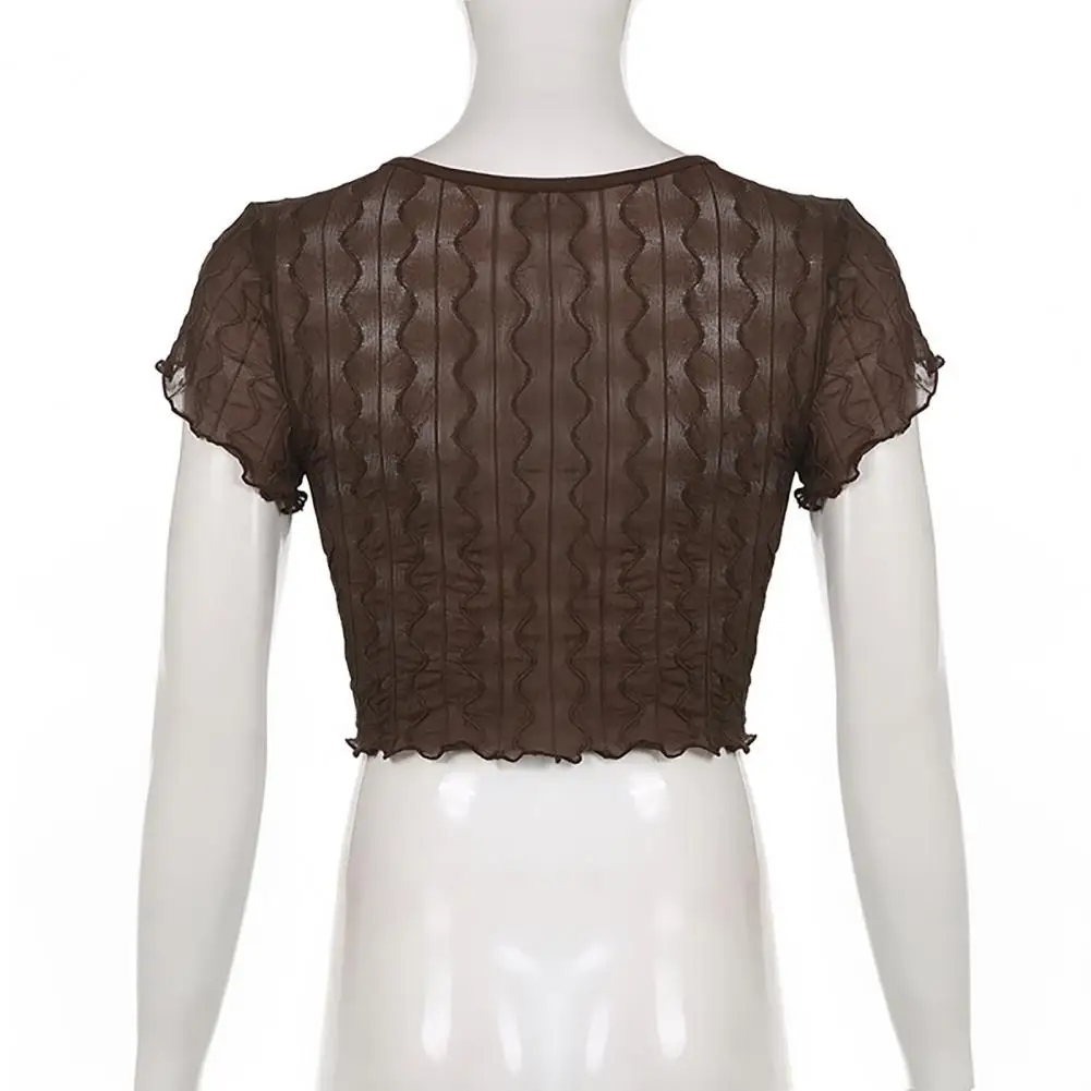 

Short Cover Up Thin Sexy Top Women Summer Sexy See-through Crop Top