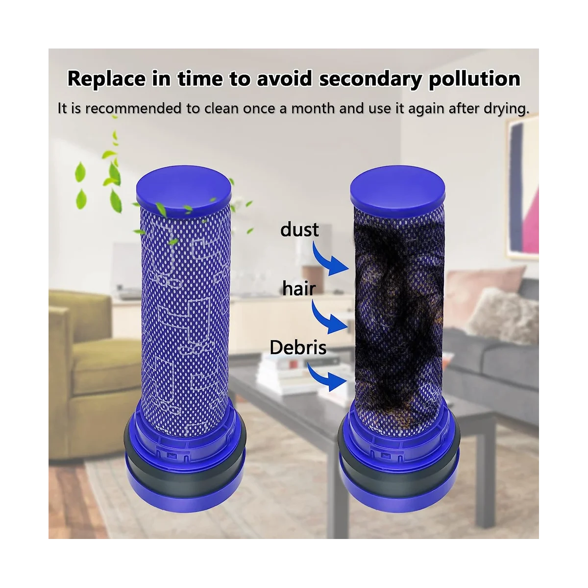 Pre Motor Stick Filter Replacement for DC28C DC33C DC37 DC39C DC53 Vacuum Cleaner Filters Spare Parts 923413-01