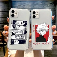 hunter x hunter anime phone case for iphone 13 12 11 8 7 plus mini x xs xr pro max transparent soft