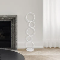 nordic fashion creative five rings floor lights touch dimmer standing lamp for living room bedroom foyer home decor flloor lamp
