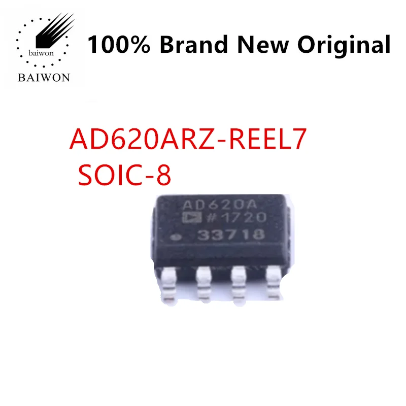 

100% Original IC Chips AD620ARZ-REEL7 SOIC-8 Low Drift Low Power Meter Amplifier Chip