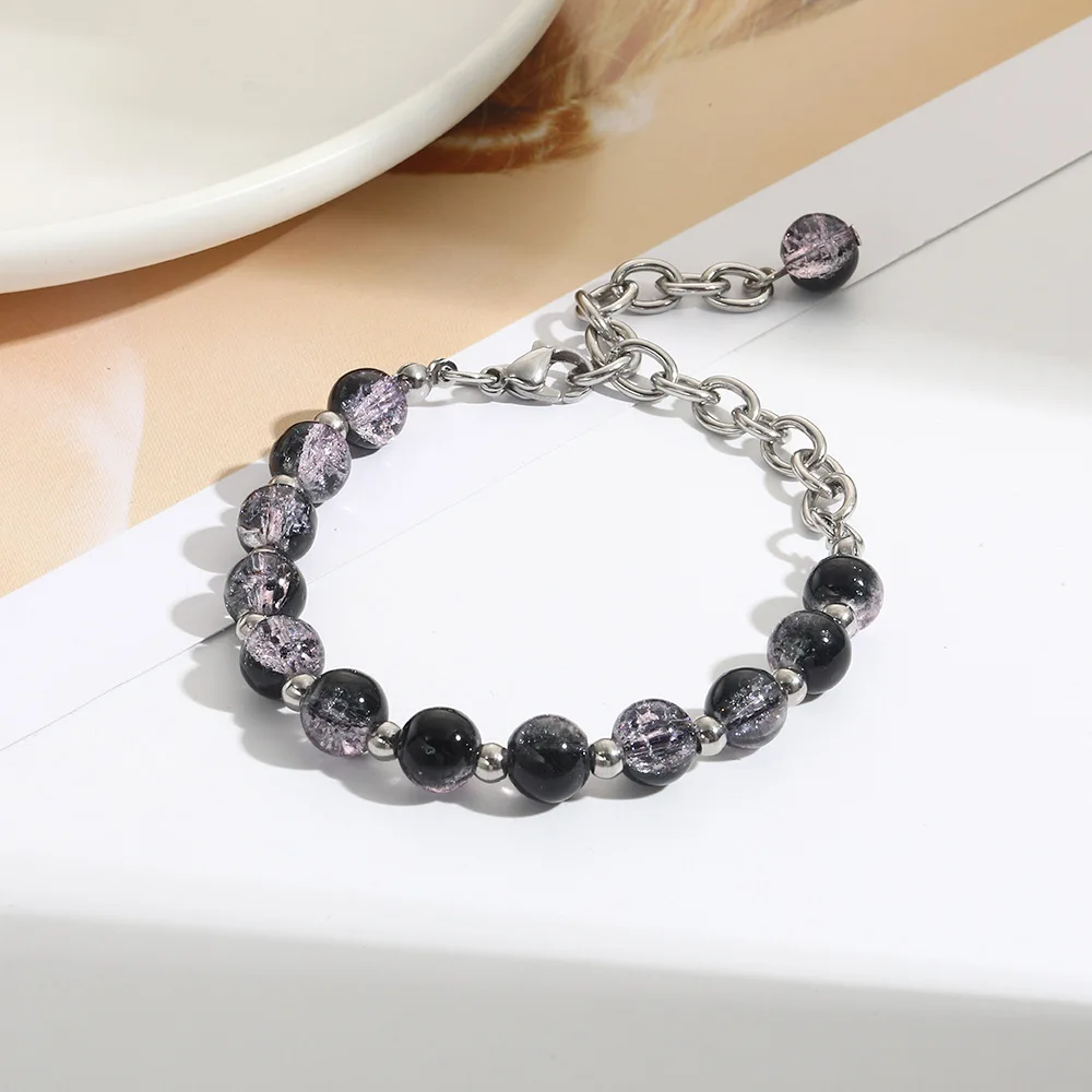

European and American fashion amethyst beaded bracelet