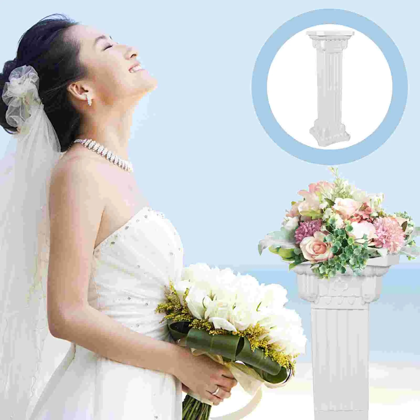 

Roman Column Pillar Greek Wedding Flower Columns Statue Stand Garden Outdoor Pillars Holder Urn Road Decorations Flowerpot