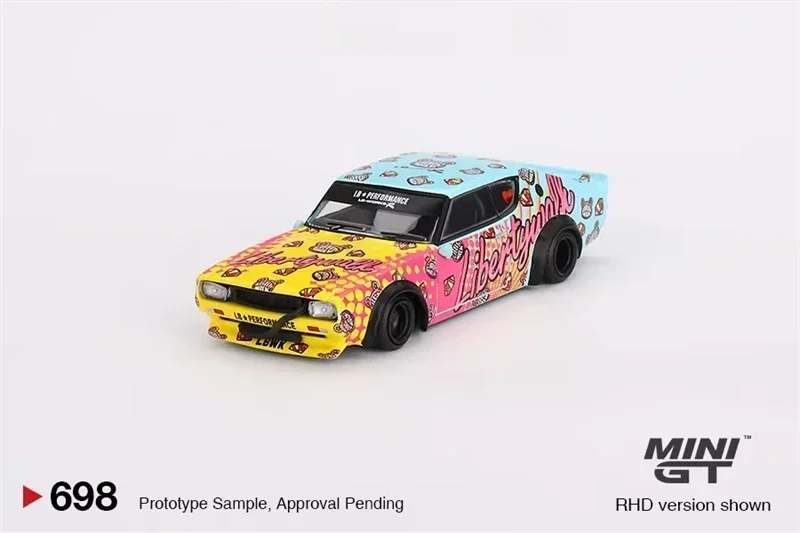 Литая под давлением модель автомобиля MINI GT 1:64 Skyline Kenmeri Liberty Walk LBWK KUMA LHD