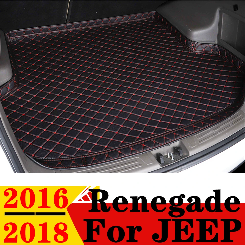 

Автомобильный коврик для багажника для JEEP Renegade 2016-18, для любой погоды, XPE, высокая сторона, задняя крышка для груза, коврик, подкладка для багажника, автозапчасти, багажник
