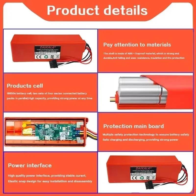 2024Бестселлер 14 4 В 38000 мАч литий-ионный робот-пылесос Xmi RobolockS50 S51 S55 аксессуар