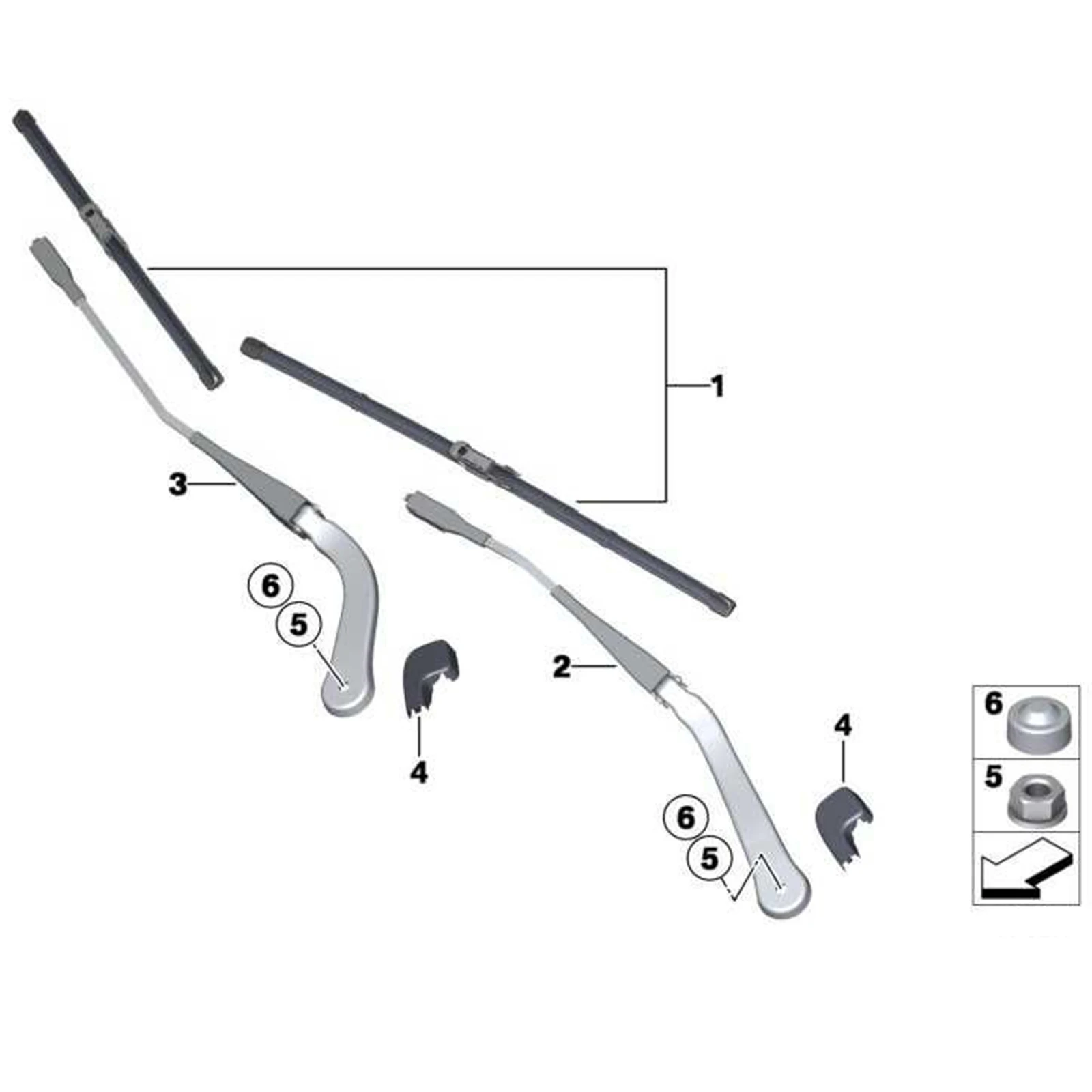 Передний рычаг стеклоочистителя крышка гайки коромысло для BMW 3 серии E90 316d 318d 320d