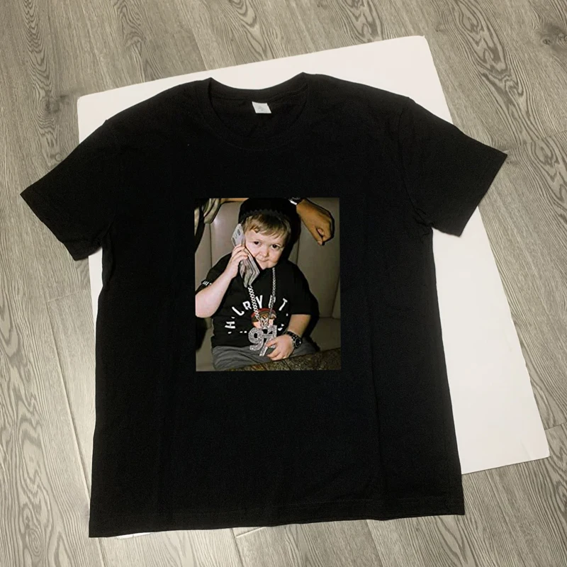 

Винтажная Футболка Hasbulla с изображением драчного мема, детские мини-футболки с коротким рукавом и принтом телефонных звонков, хлопковые мужские и женские футболки