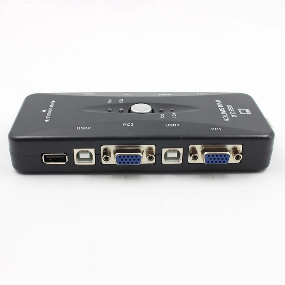 Один для четырехпортовых USB 2.0 KVM-переключателей Клавиатура Монитор VGA SVGA ПК